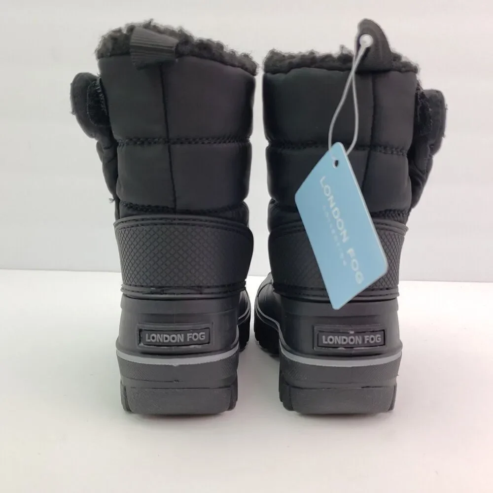 London Fog Collection Baby Toddler Size 5 Black Pull On Warm Winter Snow Boots